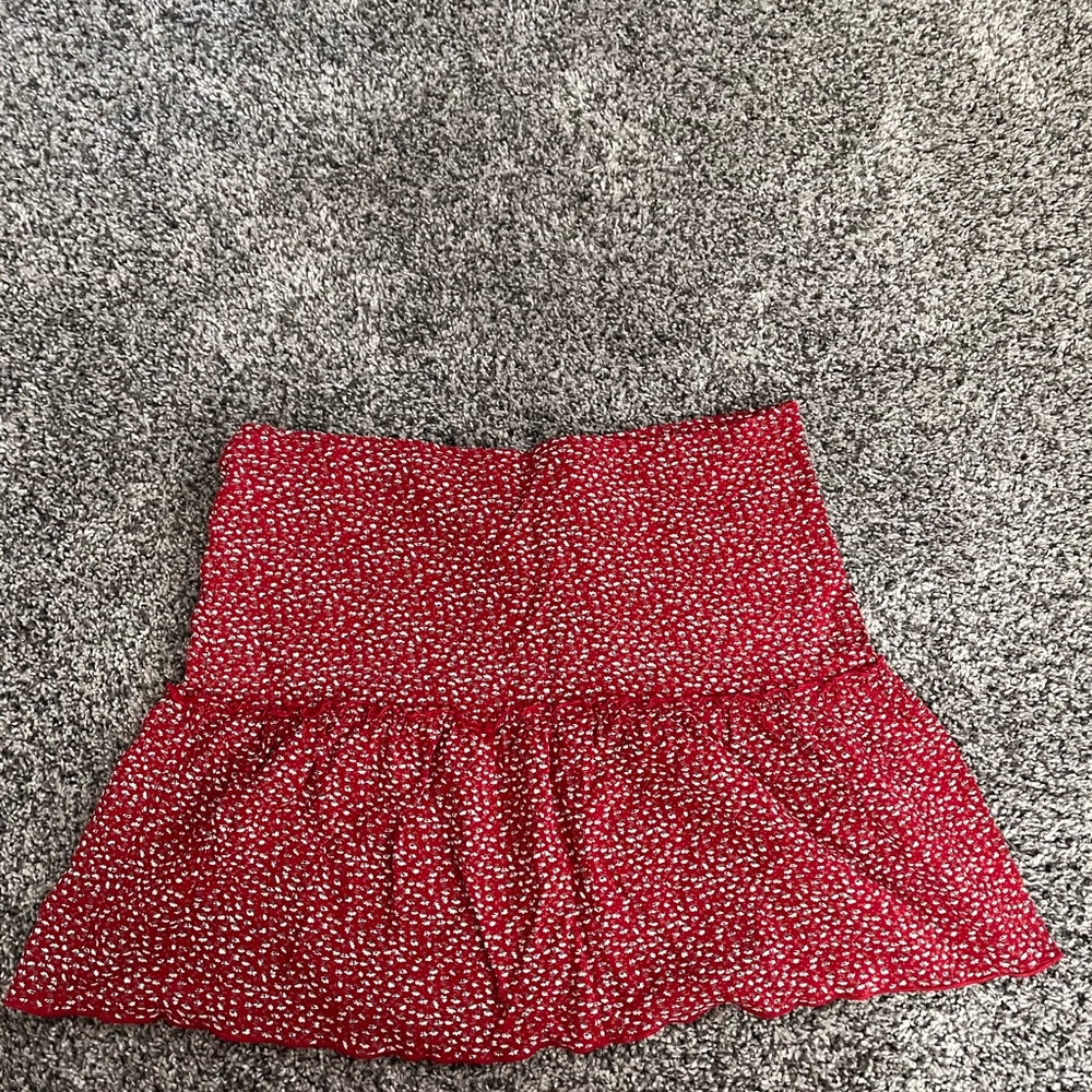 red floral brandy melville skirt